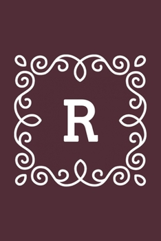 R: monogram initial Letter R - Personalized Initial Monogram Letter R  College Ruled Notebook - 6 x 9 inch Pocket Size: Cute Alphabet Vintage ...