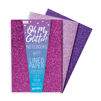 Office Product Oh My Glitter! Notebooks: Amethyst & Rhodolite - Set of 3 (4 X 5.75) [Multiple Languages] Book