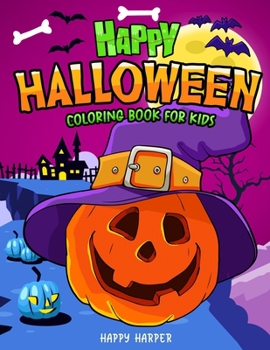 Paperback Halloween Coloring Book [Large Print] Book