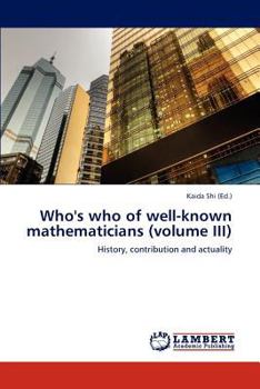 Paperback Who's who of well-known mathematicians (volume III) Book