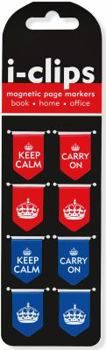 Keep Calm & Carry On i-Clips Magnetic Page Markers (Set of 8 Magnetic Bookmarks)