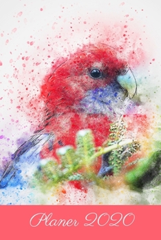 Planer 2020: Terminplaner 12 Monate Monatsplaner und Wochenplaner Organizer Papagei