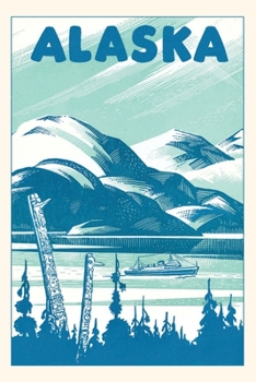 Paperback Vintage Journal Alaskan Travel Poster Book