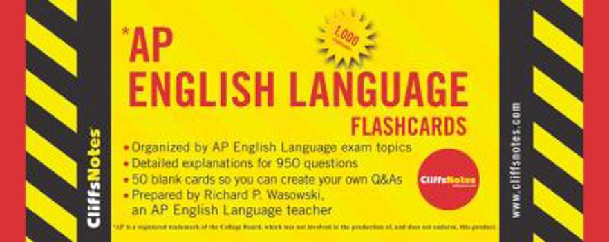 Paperback Cliffsnotes AP English Language Flashcards Book