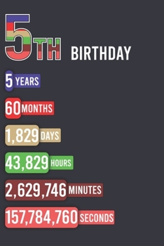 5th Birthday: Blank Lined Journal, Happy 5th Birthday Notebook, Diary, Logbook, Perfect Gift For 5 Year Old Boys And Girls