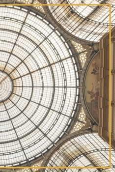 Milan Italy Piazza del Duomo Geometric Art Travel Lined Journal, Ruled Notebook, Softcover Writing Notepad Gift, 120 Pages