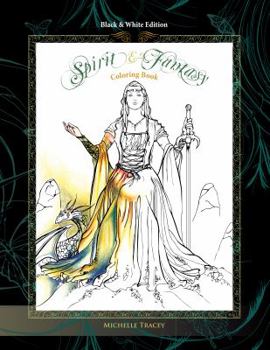 Paperback Spirit & Fantasy Coloring Book: Black & White Edition Book