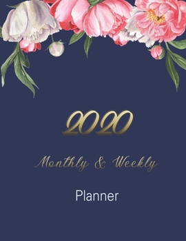 Paperback 2020 Planner Monthly and Weekly: One Year Calendar Organizer with 12 Months Spread View - time management - Agenda & Journal - Personal Appointment - Book