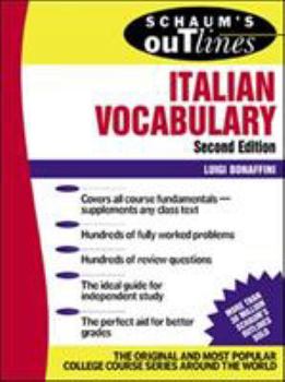 Paperback Schaum's Outline of Italian Vocabulary Book