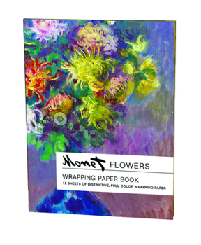 Paperback Teneues - Wrapping Paper Book: Claude Monet Flowers, Folded Into a Book, Paperback, Large Format, 12 Pages, 6 Designs: Big Format Flat Magazine Style Book