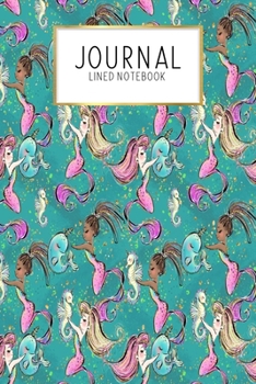 Paperback Journal Lined Notebook: MerDad Mermaid Dad Kids Cute Family - Blank Lined Journal - Gratitude Journal - 6" x 9" 100 Pg -Motivational Quotes - Book