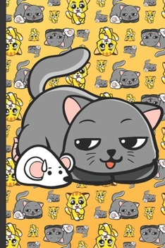 Daily and Weekly Chore Chart Notebook for Kids: Kitten with Mouse with a Rotation of Cats and Kittens on a Orange Cover Background.