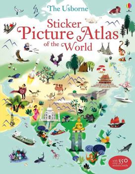 Paperback Sticker Picture Atlas of the World Book
