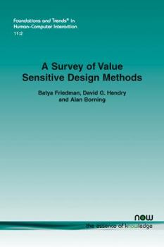 Paperback A Survey of Value Sensitive Design Methods Book