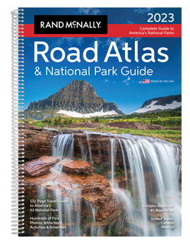 Spiral-bound Rand McNally 2023 Road Atlas & National Park Guide Book