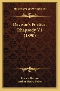 Paperback Davison's Poetical Rhapsody V1 (1890) Book