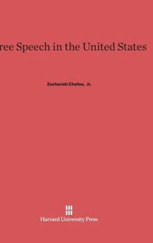 Hardcover Free Speech in the United States Book