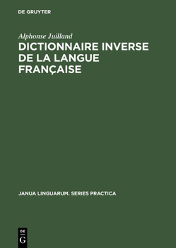 Hardcover Dictionnaire inverse de la langue française [French] Book