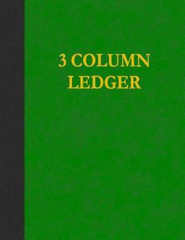 Paperback 3 Column Ledger: 200 Pages Book