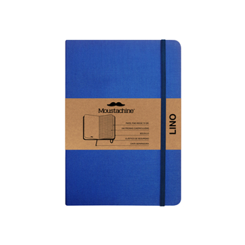 Moustachine Classic Linen Large Indigo Blue Squared Hardcover