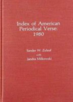 Paperback Index of American Periodical Verse 1980 Book