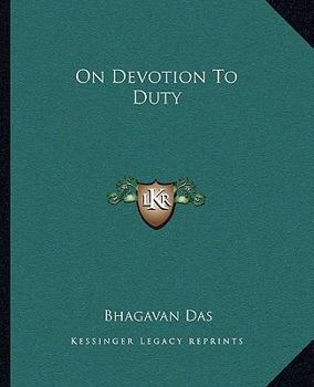 Paperback On Devotion To Duty Book