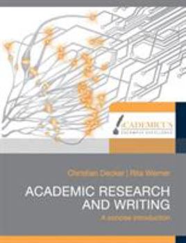 Paperback Academic research and writing: A concise introduction Book