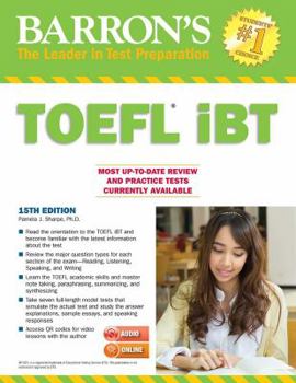 Paperback Barron's TOEFL IBT with MP3 Audio CDs [With 2 MP3 CDs] Book