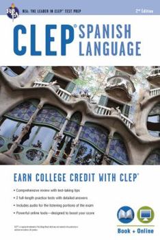 Paperback Clep(r) Spanish Language: Levels 1 and 2 (Book + Online) [Spanish] Book