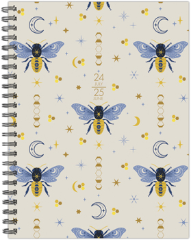 Spiral-bound Honeybee Academic July 2024 - June 2025 6.5 X 8.5 Softcover Planner Book
