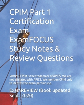 Paperback CPIM Part 1 Certification Exam ExamFOCUS Study Notes & Review Questions 2018/19 Book