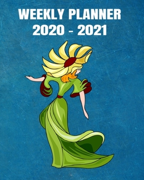 Paperback 2020-2021 Weekly Planner: 2 Year Weekly & Monthly View Organizer & Agenda with To-Do's - Comic Design Book