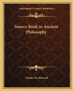 Paperback Source Book in Ancient Philosophy Book