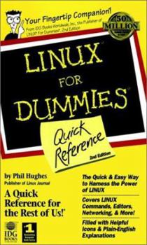 Spiral-bound Linux for Dummies Quick Reference Book