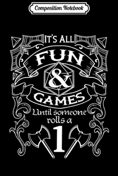 Paperback Composition Notebook: Tabletop Gaming DM Gift Fun And Games Dragons D20 Dice Journal/Notebook Blank Lined Ruled 6x9 100 Pages Book