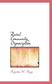 Paperback Rural Community Organization Book