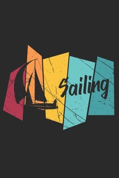 Notizbuch: Segeln A5 Notebook Segelboot auf Wasser retro vintage I Geschenk für Segler I Schreibheft oder Tagebuch liniert I Notizheft mit Boot (German Edition)