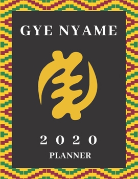 Paperback Gye Nyame Adinkra 2020 Weekly and Monthly Planner: 8.5 x 11, Lightweight, Paperback, 111 pages Book