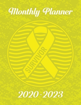Bladder Cancer Awareness Ribbon Survivor: 2020-2023 Four Year Monthly Planner Calendar, Notebook and More.