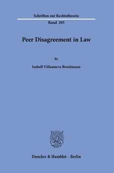 Paperback Peer Disagreement in Law Book