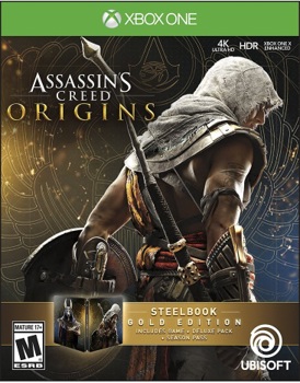 Game - Xbox One Assassins Creed Origins Steelbook Gold Edition Book