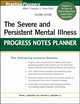 Paperback The Severe and Persistent Mental Illness Progress Notes Planner Book