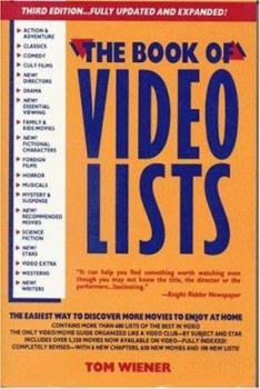 Paperback Book of Video Lists 1991 Book
