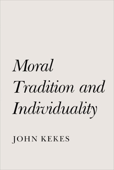 Paperback Moral Tradition and Individuality Book