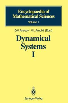 Hardcover Dynamical Systems I: Ordinary Differential Equations and Smooth Dynamical Systems Book