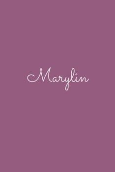 Marylin: notebook with the name on the cover, elegant, discreet, official notebook for notes, dot grid notebook,
