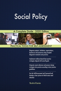 Paperback Social Policy A Complete Guide - 2020 Edition Book