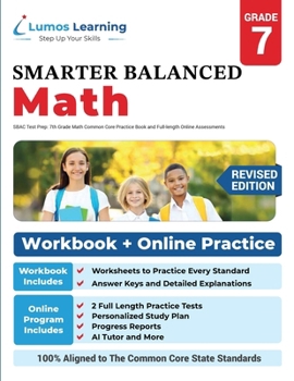 Sbac Test Prep: 7th Grade Math Common Core Practice Book and Full-Length Online Assessments: Smarter Balanced Study Guide with Performance Task (PT) and Computer Adaptive Testing (Cat)