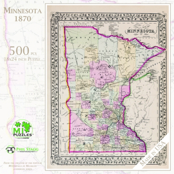 Misc. Minnesota Map - 500 Piece Jigsaw Puzzle Book