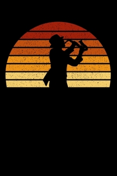 Saxophonist Notebook: Vintage Sunset Saxophone 6 x 9 Dotted Dot Grid Journal Gift For Saxophonists And Saxophone Players (108 Pages)